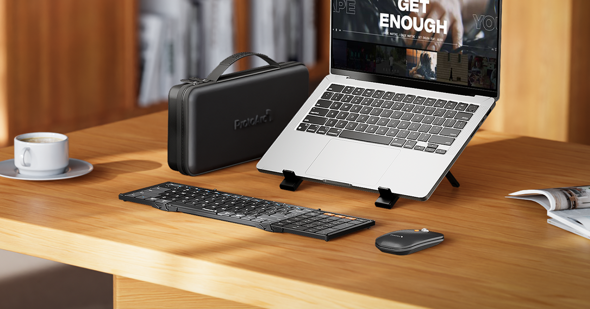 Amazon.com: ProtoArc Foldable Keyboard Mouse Combo, XKM01 CaseUp